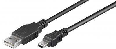 GOOBAY CAVO CANON AD ALTA VELOCITÀ SPINA USB 2.0 A USB MINI (TIPO B, 5 PIN) NERO 1,8MT