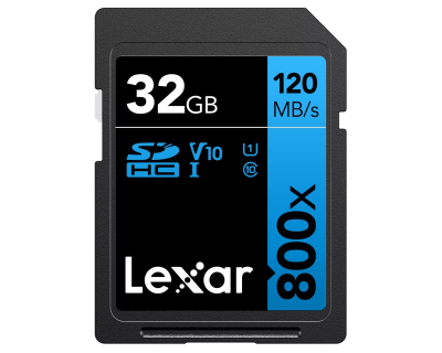32 GB LEXAR 800X SDHC