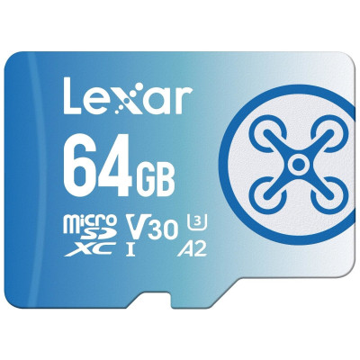 64GB LEXAR FLY MICROSDXC UHS-I A2 V30
