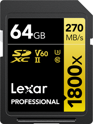 64GB LEXAR PRO 1800X SDXC UHS-II