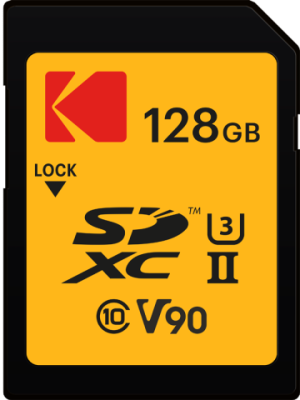 SD 128GB 300MB/270MB UHS-II U3 V90 4K/8K Ultra Pro Performance